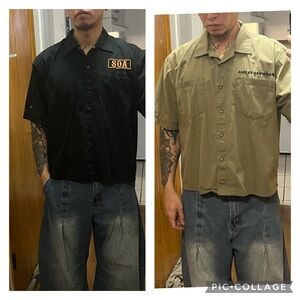 cropped harley davidson and sons of anarchy shirts fit large get both for 55